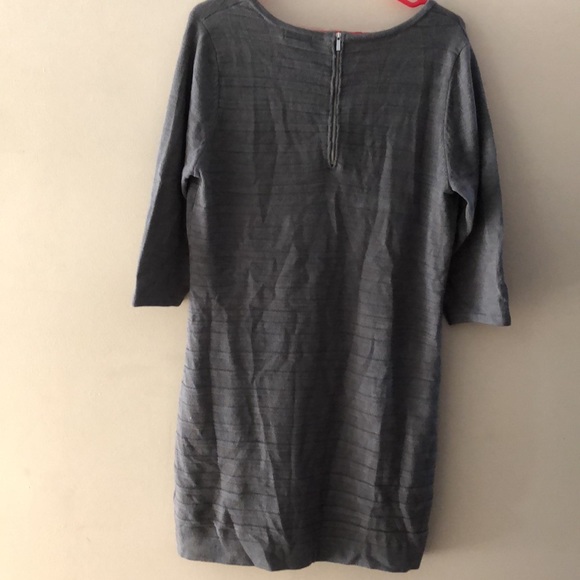 NWT Reitman's Grey Sweater Dress with 3/4 Sleeves - Picture 2 of 14